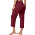 thumbnail image 5 of Women's Wide Leg Yoga Pants JIANLAI High Waisted Comfy Dance Sweatpants Loose Casual Soft Lounge Joggers with Pockets (S-L2) Red, 5 of 6