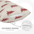 thumbnail image 4 of Christmas Pillow Covers 12x20 Set of 2, White Red Chirstmas Tree Decorations Throw Pillow Covers Outdoor Winter Holiday Farmhouse Xmas Cushion Case Linen Square for Home Couch Sofa, 4 of 6