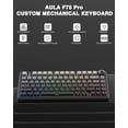 thumbnail image 3 of AULA F75 Pro Wireless Mechanical Keyboard,75% Hot Swappable Custom Keyboard with Knob,RGB Backlit,Pre-lubed Reaper Switches,Side Printed PBT Keycaps,2.4GHz/USB-C/BT5.0 Mechanical Gaming Keyboards, 3 of 9