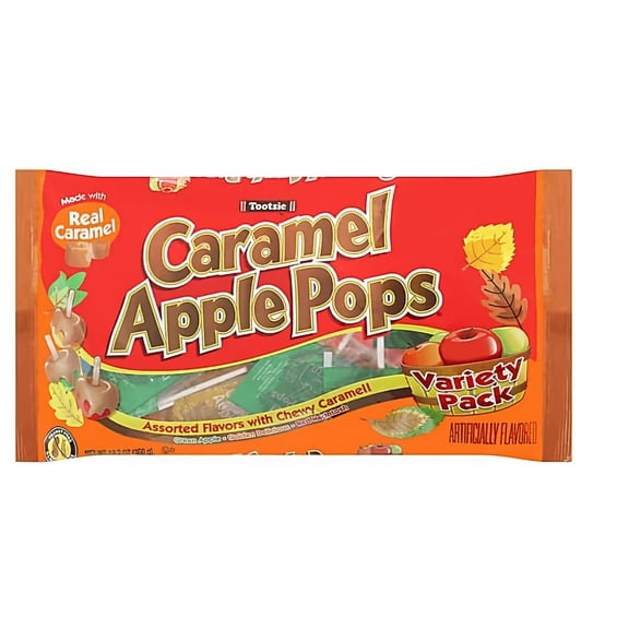 Tootsie Caramel Apple Pops Assorted Apple Orchard Lollipops 12.7-oz. Bag