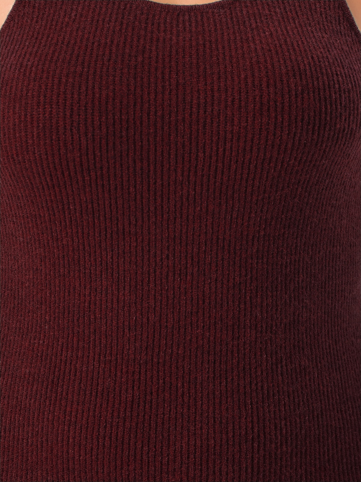 DARING DIVA Plus Size Sweater Crew Neck Sleeveless Midi Tank Dress 2X Burgundy