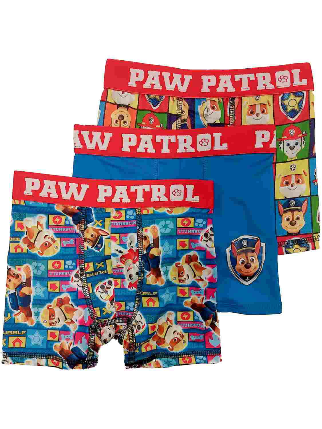 Paw Patrol Boys 3 Pack Assorted Color Underwear Briefs Size 4 8 