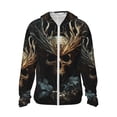 thumbnail image 1 of Fotbe Vintage Ornate Skull Chaqueta con Protección Solar UPF 50+ para Hombre y Mujer, Camisa con Capucha y Bolsillos-3X-Large, 1 of 7