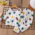 thumbnail image 2 of Paguaki Summer Pajamas Boys Girls Long Sleeve Sleepwear Toddler Baby Pajamas Set 1-4t, 2 of 4