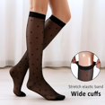 thumbnail image 5 of 3 Pairs Women's Sheer Knee High Stockings, Black Dot Thin Socks, Stretchy Breathable Socks, 5 of 7