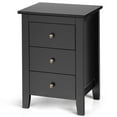 thumbnail image 5 of Costway Set of 2 Nightstand End Beside Sofa Table w/ 3 Drawers Bedroom Furniture Black, 5 of 12
