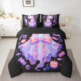 thumbnail image 2 of Manfei 3D Dreamy Ghost Twin Bedding Sets 7-Piece for Kid, Sugar Halloween Style Bedding Comforter Set, Kawaii Pumpkin Bat Reversible Sheet Sets, Luxury Bedroom Decor, 2 of 7