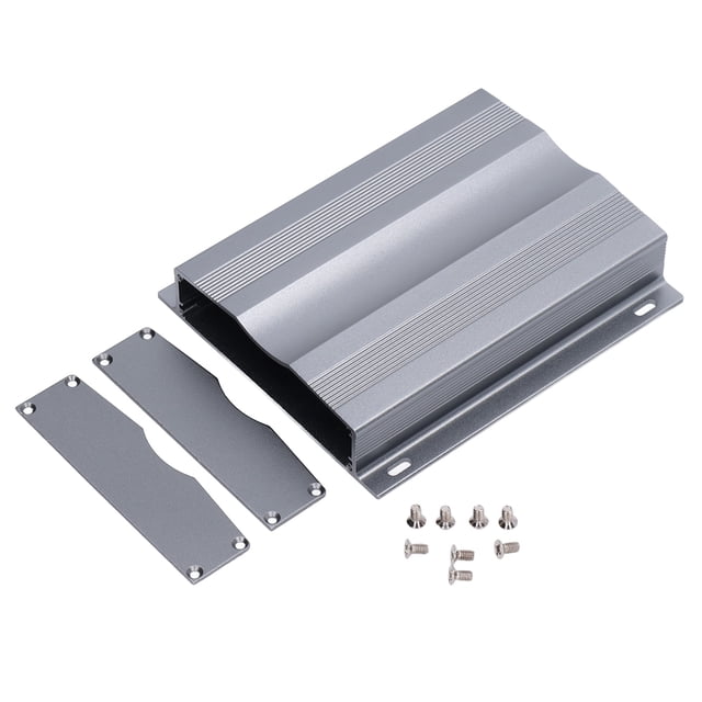 Caja eléctrica de aleación de aluminio, caja de conexiones para proyecto, carcasa integrada, 29x129x150mm, gris mate