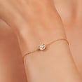 thumbnail image 4 of Gem Stone King 18K Rose Gold Plated Silver Morganite Peach Solitaire Bracelet for Women (0.65 Cttw, Oval Cut 7x5mm), 4 of 6