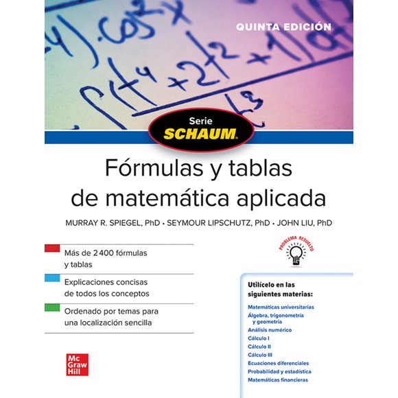 SCHAUM FORMULAS Y TABLAS DE MATEMATICA APLICADA McGraw Hill SPIEGEL