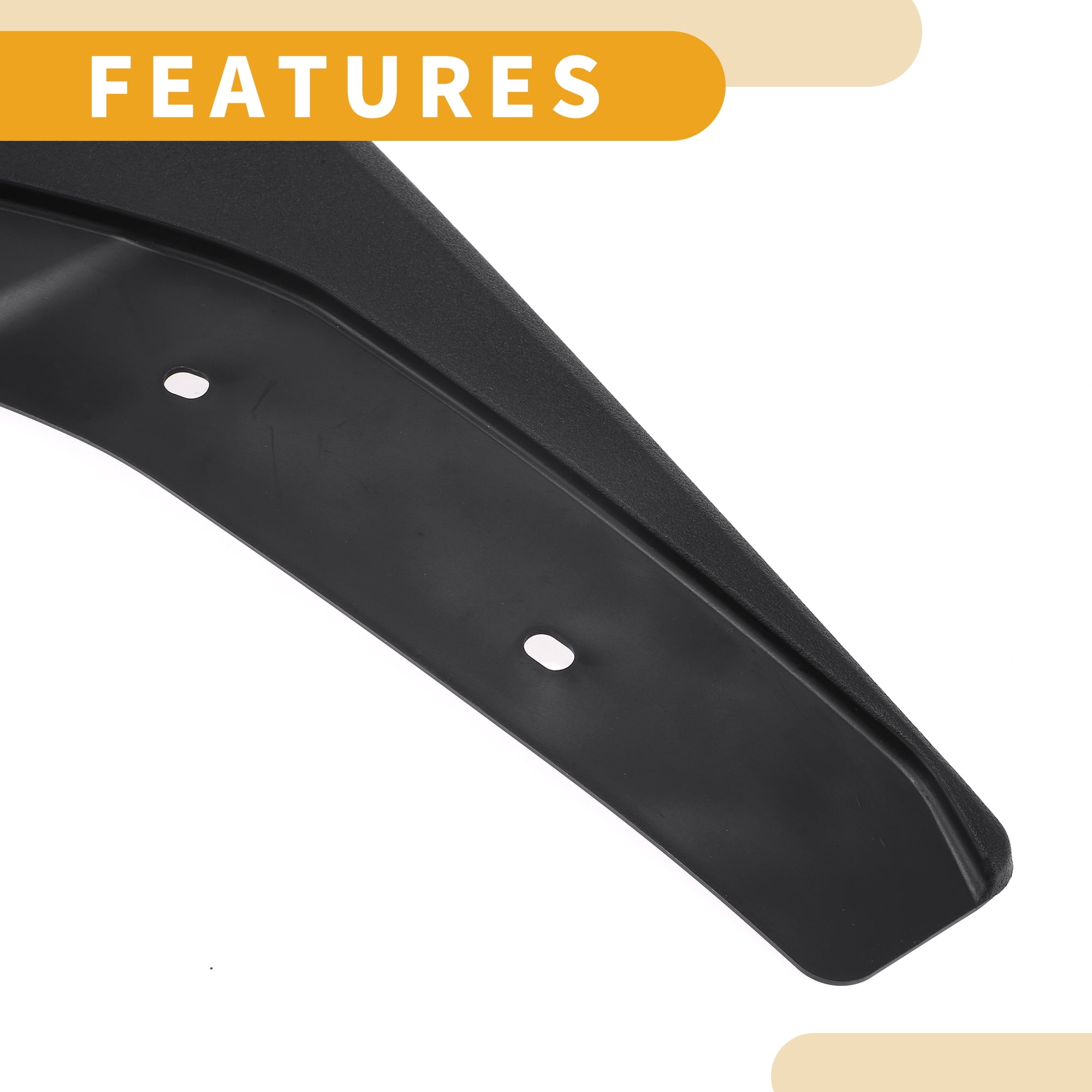Rubber Fender Flares & Mud Flaps For 1/10 Traxxas TRX-4 Bronco & Defender RC Crawler - Black