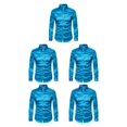 thumbnail image 1 of Minnieouse Camisa transpirable para hombre Satén con mangas largas - Trabajo Boda o hogar Lavable a máquina en agua fría Secado rápido azul M Type2 NO2, 1 of 6