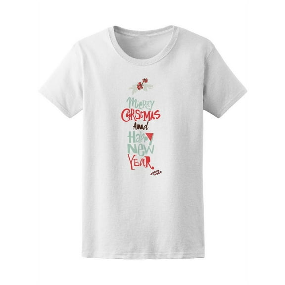 Christmas Greeting Modern Style T-Shirt Women -Image by Shutterstock, Female x-Large