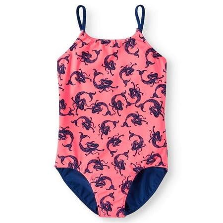 Reversible Printed One-Piece Swimsuit (Little Girls, Big Girls & Big Girls (Best Swimwear For Chubby)