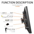 thumbnail image 4 of Reproductor MP5 para automóvil ANGGREK Pantalla IPS de 9 pulgadas 12-24V, 4 of 8