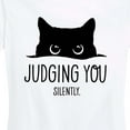 thumbnail image 3 of Instant Message - Judging You Silently Cat - Women's Short Sleeve Graphic T-Shirt, 3 of 6