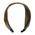 thumbnail image 3 of Unique Bargains 1 Pc Headband Satin Solid Color Wide Hair Accessories Coffee Color, 3 of 5