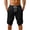 Black, variant on Mens Casual Soft Linen Long Shorts Knee Length Sport Running Lounge Work Shorts Capri Pant Summer Beach Casual Drawstring Shorts with Pockets Beige L