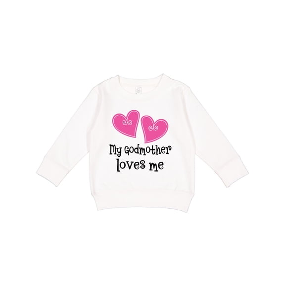 Inktastic My Godmother Loves Me Hearts Toddler Sweatshirt