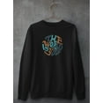 thumbnail image 3 of The World Is Yours Groovy Style Sweatshirt Women -Image by Shutterstock, Female Medium, 3 of 4