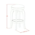 thumbnail image 4 of Coastal Cool Swivel Barstool - 30" Counter Height - Linen White Legs - PU Leather Seat, 4 of 4