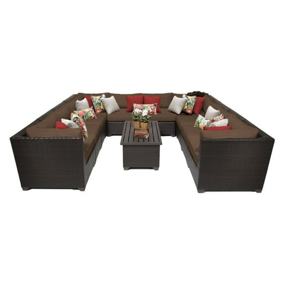 Barbados 11 Piece Outdoor Wicker Patio Furniture Set 11a