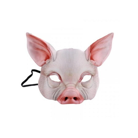 MarinaVida Man Halloween Novelty Animal Pig Head Mask Cosplay Party For Adult