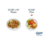 Chinet Classic® Premium Dinner Paper Plates, White, 10 3/8”, 40 Count
