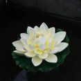 thumbnail image 1 of Flor de loto artificial de calidad superior Lirio de agua flotante falso Jardín Estanque Pecera Decoración Planta-Leche Li-ly blanco, 17 cm, 1 pieza ShuxiuWang 9024735172949, 1 of 1