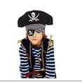 thumbnail image 3 of Parche de ojo de pirata, parche de ojo de esqueleto de capitán de un solo ojo de fieltro negro para fiesta temática de pirata de Navidad de Halloween (12 piezas) oso de fresa Electrónica, 3 of 5