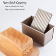 thumbnail image 4 of Donepart  1 lb Pullman Loaf Pan with Lid, Premium Non-Stick Sandwich Bread Loaf Pan with Lid, Bread Pan for Baking Bread, Gold, 4 of 7
