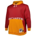 thumbnail image 2 of Men's Mitchell & Ness Red/Orange Tampa Bay Buccaneers Big & Tall Big Face Pullover Hoodie, 2 of 3