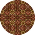 thumbnail image 1 of Ahgly Company Machine Washable Indoor Round Transitional Saffron Red Area Rugs, 6' Round, 1 of 7