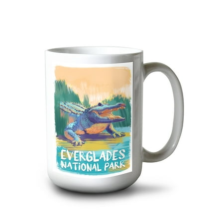 

15 fl oz Ceramic Mug Everglades National Park Florida Alligator Vivid Dishwasher & Microwave Safe