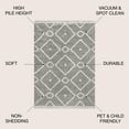 thumbnail image 3 of JONATHAN Y MERCER SHAG Mercer Shag Plush Tassel Moroccan Diamond Gray/Cream 3 ft. x 5 ft. Area Rug (MCR105C-3), 3 of 9
