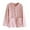 #B0017-Pink, variant on Betivan Women's Fleece Bed Jacket Stylish Notched Collar, Long Sleeves, Front Pockets, Button Front