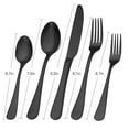 thumbnail image 4 of Matte Black Silverware Set,SHAREcOOK Satin Finish 40-Piece Stainless Steel Flatware Set,Kitchen Utensil Set Service for 8,Tableware cutlery Set for Home and Restaurant, Dishwasher Safe, 4 of 4