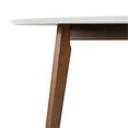 thumbnail image 4 of Allora Modern 43" Solid Wood Round Dining Table in Walnut/White, 4 of 7