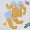 thumbnail image 2 of DHFJKG Pyjama Boys Girls Outfits Set Soft Long Sleeve Round Neck Pajama Set With Ice Cream Print Comfortable Sleepwear For Toddler And Kids Cozy Sleepwear, 2 of 4
