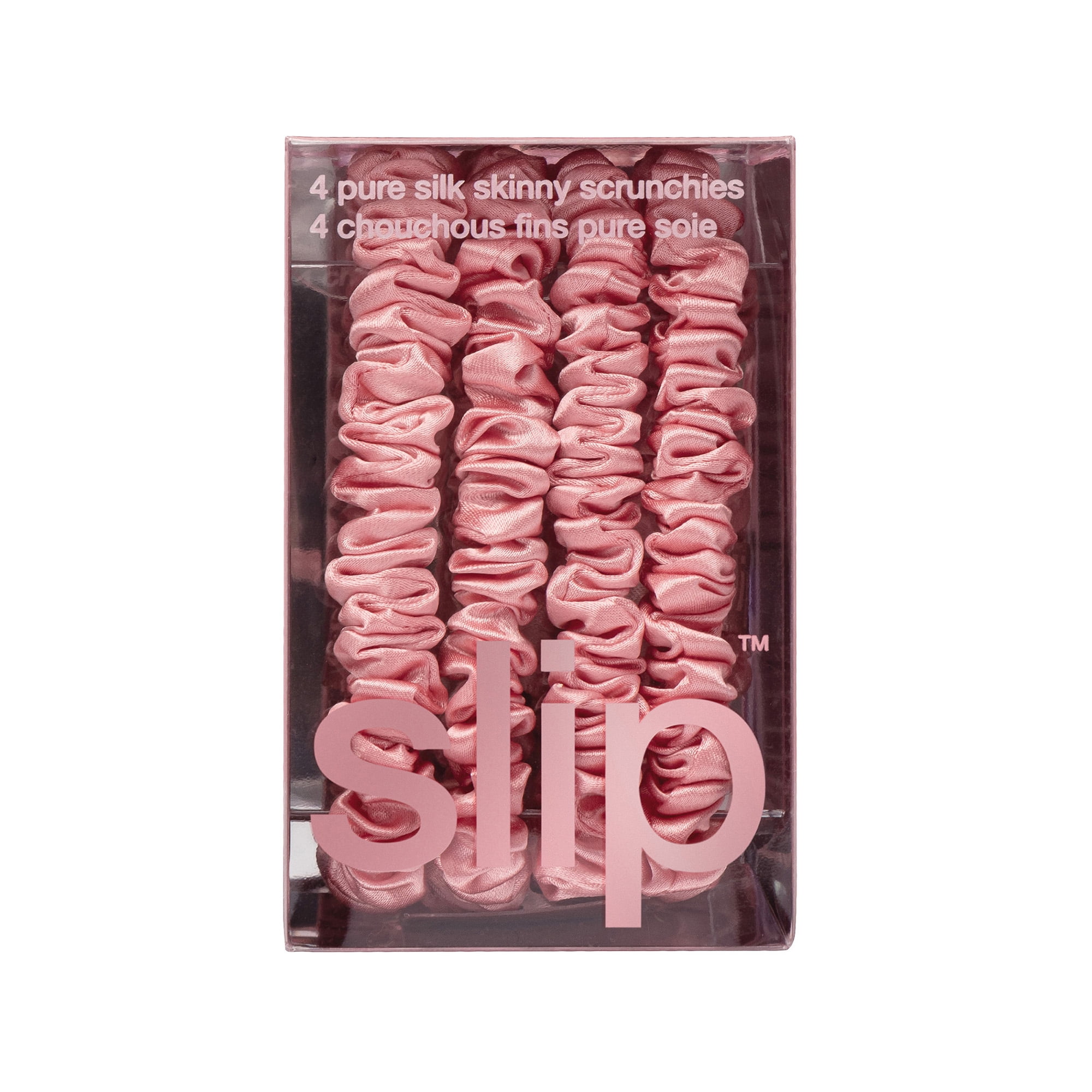 slip pure silk skinny scrunchies - rose