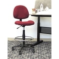 thumbnail image 6 of Bowery Hill Contoured Comfort Rolling Fabric Drafting Stool in Burgundy, 6 of 8
