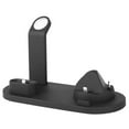 thumbnail image 1 of MesaSe Wireless Charging Station with 360° Rotation iOS Phone Micro Type-C 3 in 1 Charging Stand Base Multifunctional Desktop Charger for Moblie Phone Smart Watch (Black), 1 of 6