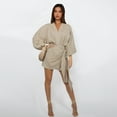 thumbnail image 2 of Serenity Wrap Dress (L, Red), 2 of 10