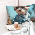 thumbnail image 4 of Yiaed Stylish Dog in Denim Outfit Print Brushed Microfiber Envelope Pillowcases, Standard,Envelope Closure Pillow Cases(No pillow core)-14"x20", 4 of 6