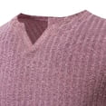 thumbnail image 7 of Dagugfen T Shirts for Men Ribbed Knit Comfy Short Sleeve Notch Neck Stretchy Loose Breathable Tops Solid Color, 7 of 7