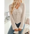 thumbnail image 5 of Women'S Y2k Aesthetic Trendy Long Sleeve Shirt Cute Ruched Drawstring Slim Fit Pullover Tops Y2k Clothes  L, 5 of 7