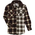 thumbnail image 1 of JUST POLLY Womens Plaid Polar Fleece Jacket, Brown, Juniors, X-Small, 1 of 2