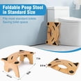 thumbnail image 3 of Bamboo Toilet Stool for Bathroom, 7 Inches Foldable Poop Stool with Non-Slip Pads, 3 of 7