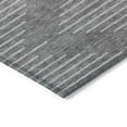 thumbnail image 4 of HomeRoots 598545 5 x 8 ft. Charcoal & Silver Geometric Washable Indoor & Outdoor Rectangle Area Rug, 4 of 5