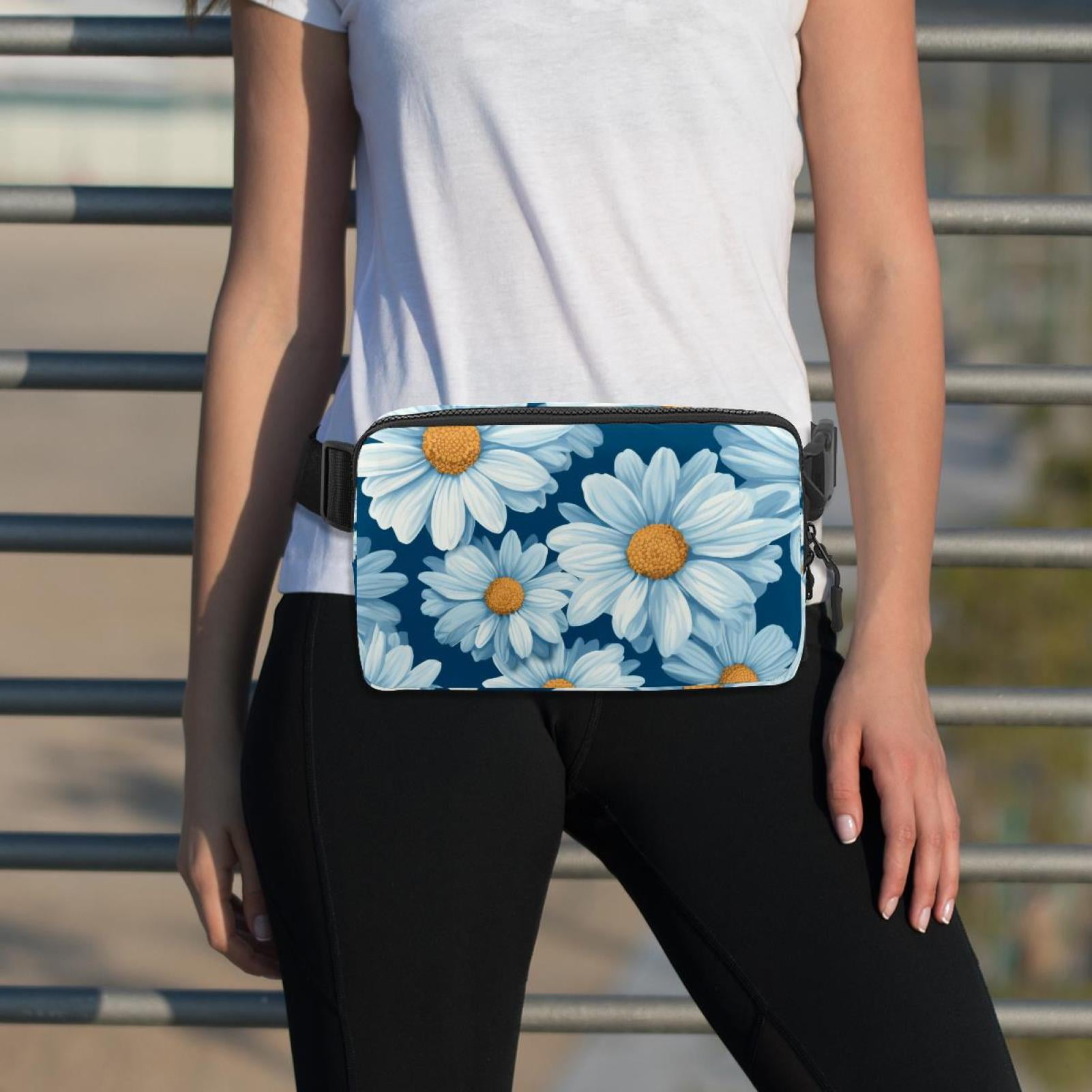 Daisies Lightweight Adjustable Waist Pack with Extension Strap - Unisex Fanny Pack, Belt Bag, Cross Body Bag